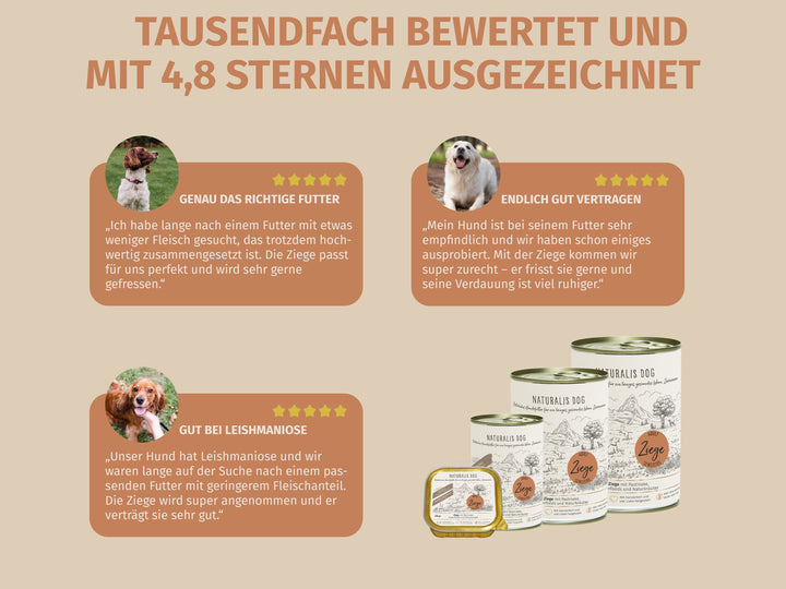 Ziege mit Pastinake und Naturkräuter