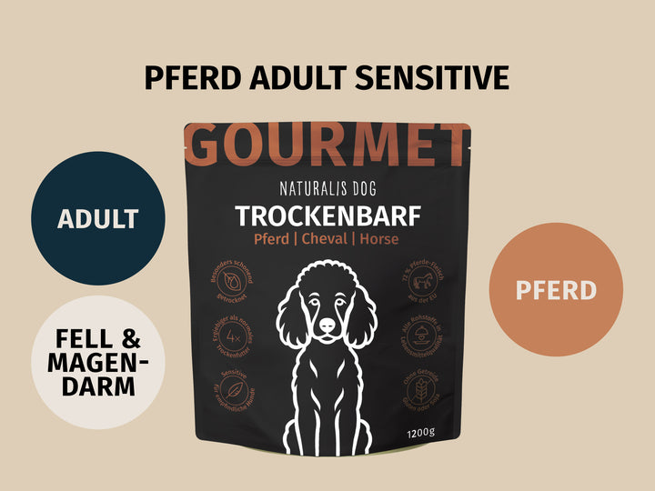 Pferd mit Pastinake, Zucchini, Superfoods und Naturkräuter